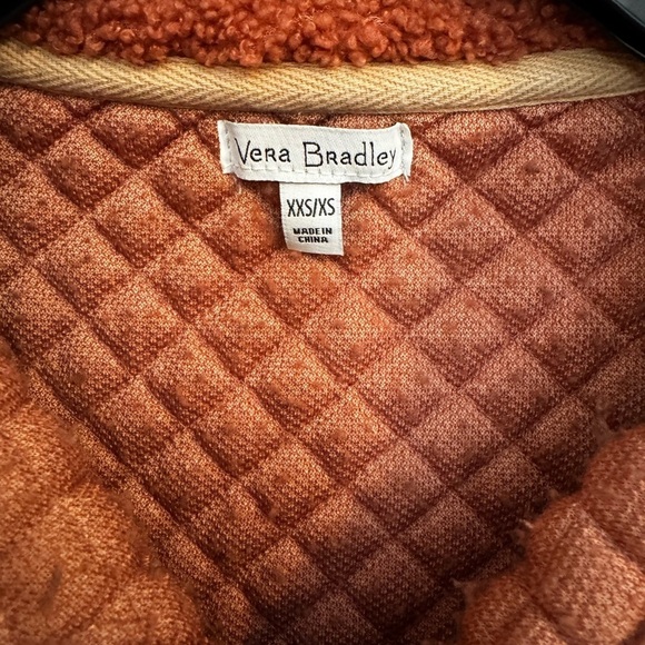 Vera Bradley Half Zip Teddy Sherpa Ovesized Quilted Floral Pullover Size XXS/XS - Picture 4 of 10